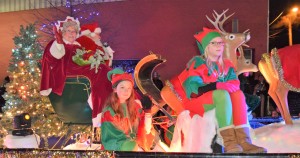 Santa and Mrs. Claus and their elves made the journey from the North Pole for the Lighted Parade. 