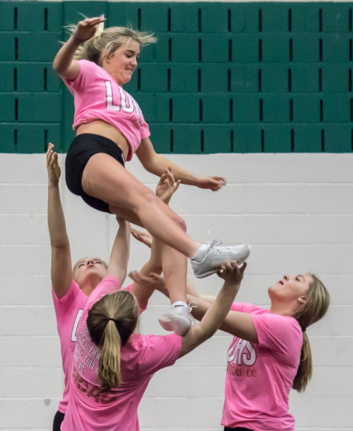 Lake Orion competitive cheer team is athletic and intense