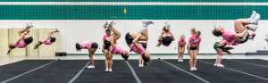 Competitive Cheer fliping
