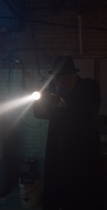 Actor Grover McCant, who plays Detective Nightengale in the film, during one of the scenes shot at the Ehman Center. McCant’s character is investigating the strange occurrences in a fictional Lake Orion. 
