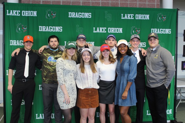 10 Lake Orion student-athletes sign to play college sports