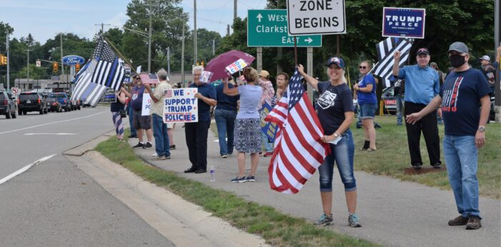 Supporters gather for ‘Back the Blue’ pro-police rally in Orion Twp.