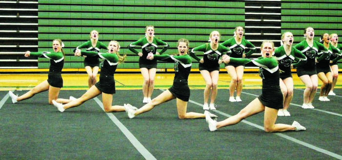 Lake Orion varsity competitive cheer team takes fourth in second OAA Red Jamboree