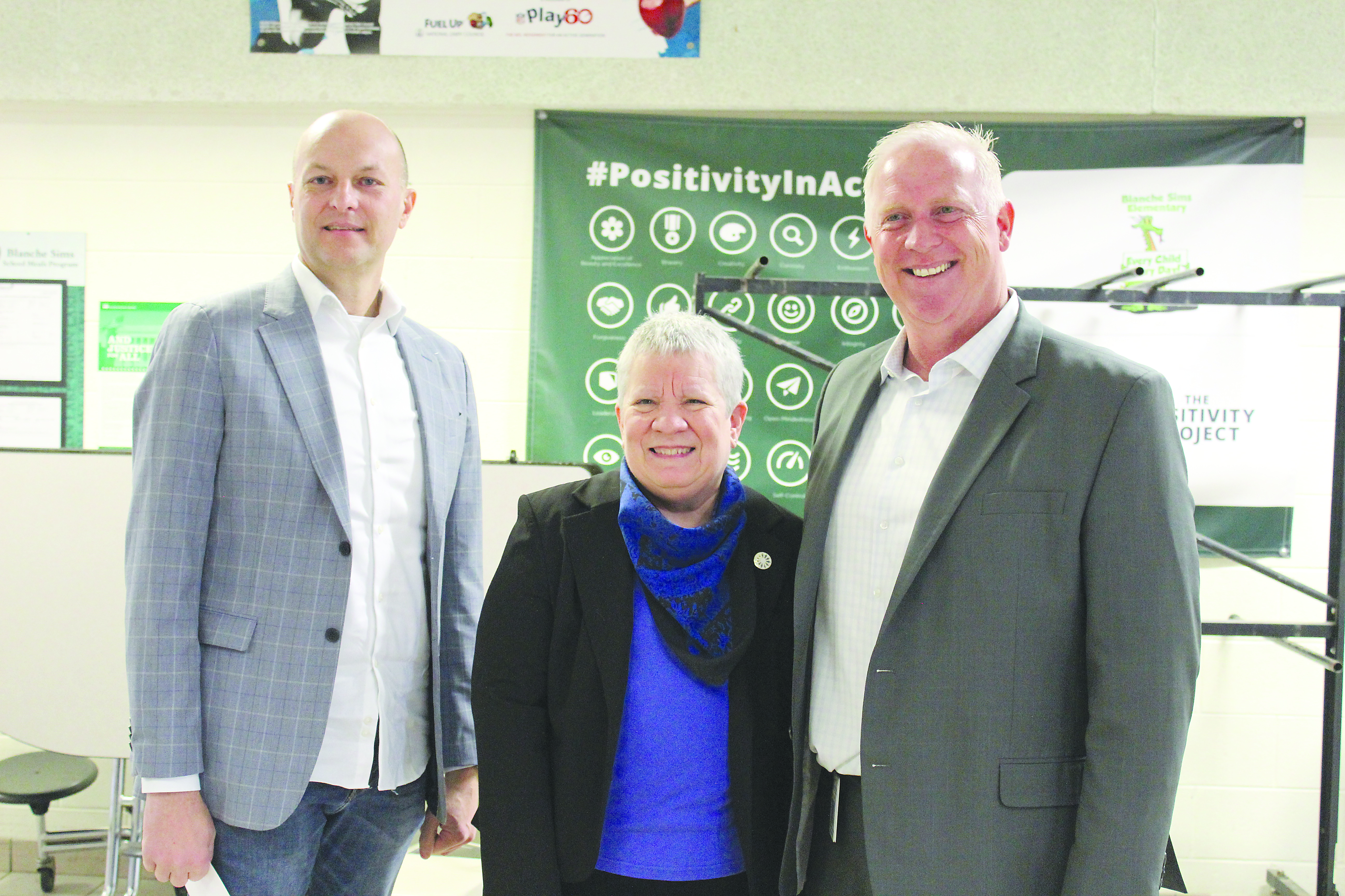 Eric Whitney, Dr. Janet Burns and Ken Nuss