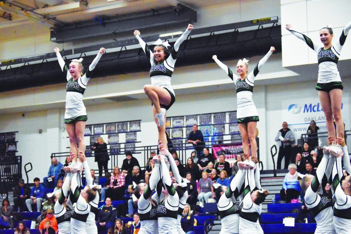 LO competitive cheer takes first place at Mardi Gras Invite