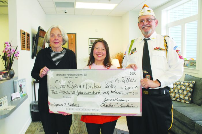 North Oakland VFW Post 334 donates $2,400 to Oxford/Orion FISH