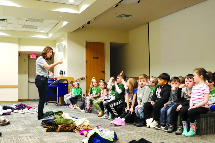 Paint Creek Elementary kindergartners celebrate reading month with a trip to the library