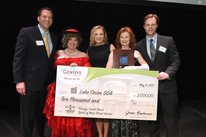 Lake Orion and the DDA receives top honors at  Main Street Oakland County Gala Celebration