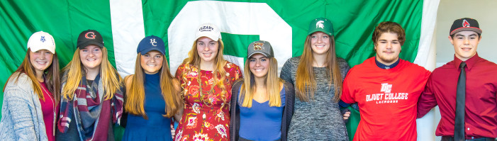 8 LOHS athletes sign letters of intent to play college sports