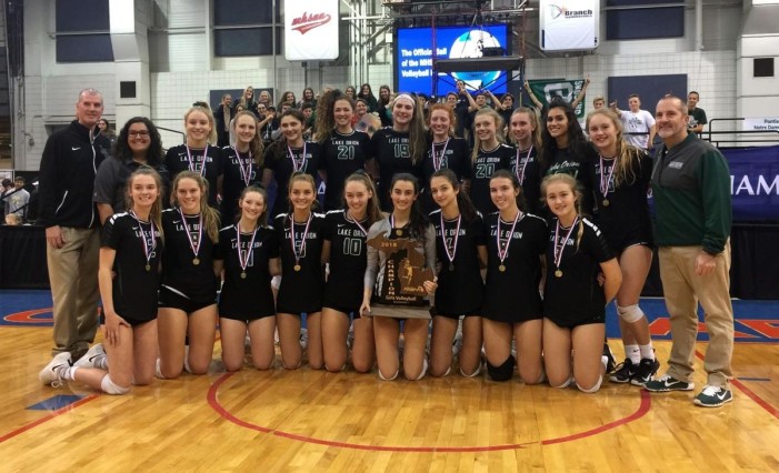 STATE CHAMPS! Lake Orion girls volleyball team  earns first state title