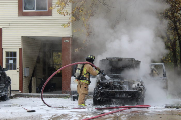 Car catches fire on Flint St. — Orion Twp. Fire Dept. extinguishes blaze