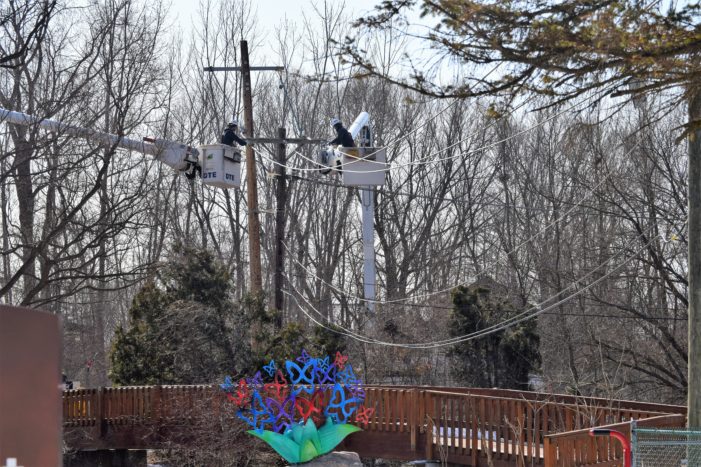 Downed power lines cause widespread power outage throughout Lake Orion on Saturday
