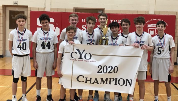 St. Joseph 7th and 8th grade boys basketball team secures first ever division championship