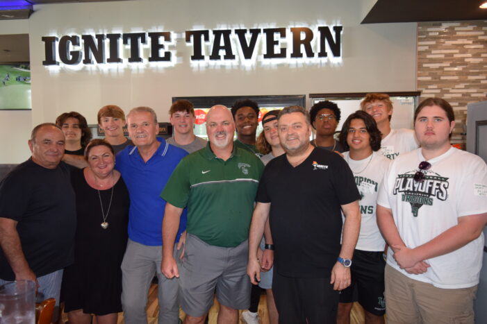 LOHS football team sparks community support during a meet-and-greet at Ignite Tavern on Sunday