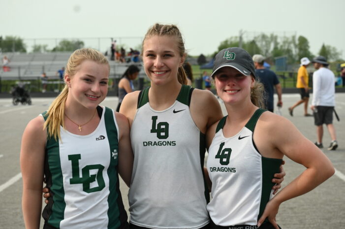 Lady Dragons finish second at regional track meet