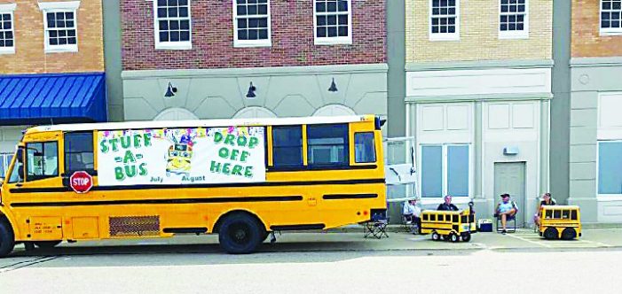 LOCS Transportation Department helps ‘Stuff A Bus’ with school supplies for Lake Orion students