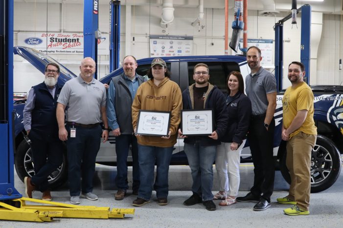 Skalnek Ford donates 2024 F-150 and two scholarships to Oxford High School